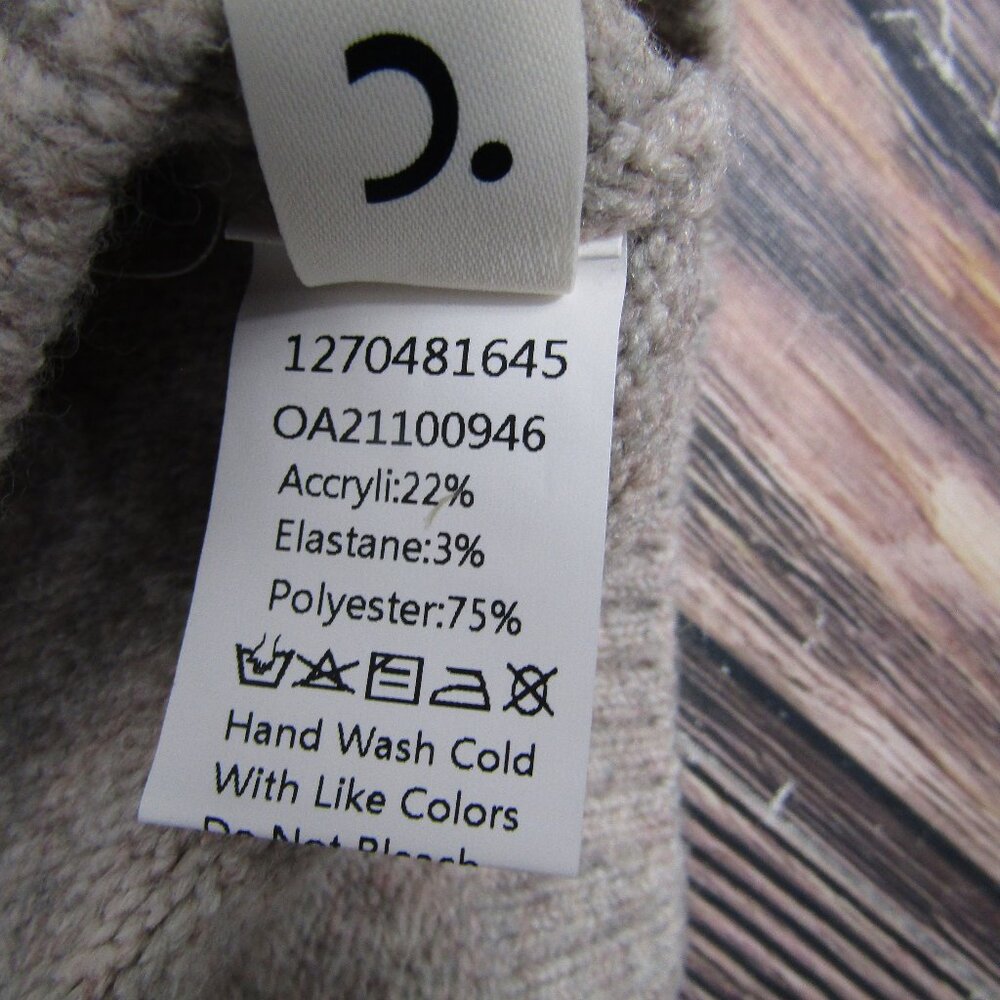 Commense Small Beige Lightweight Cloud Weather Pullover Sweater Crewneck NEW NWT - Picture 6 of 8